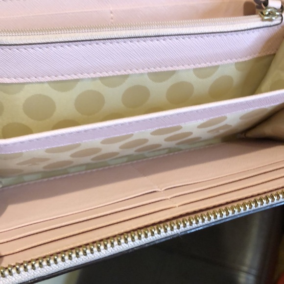 KATE SPADE Faux Pink Bow Full Zip Continental Wallet - Picture 12 of 15